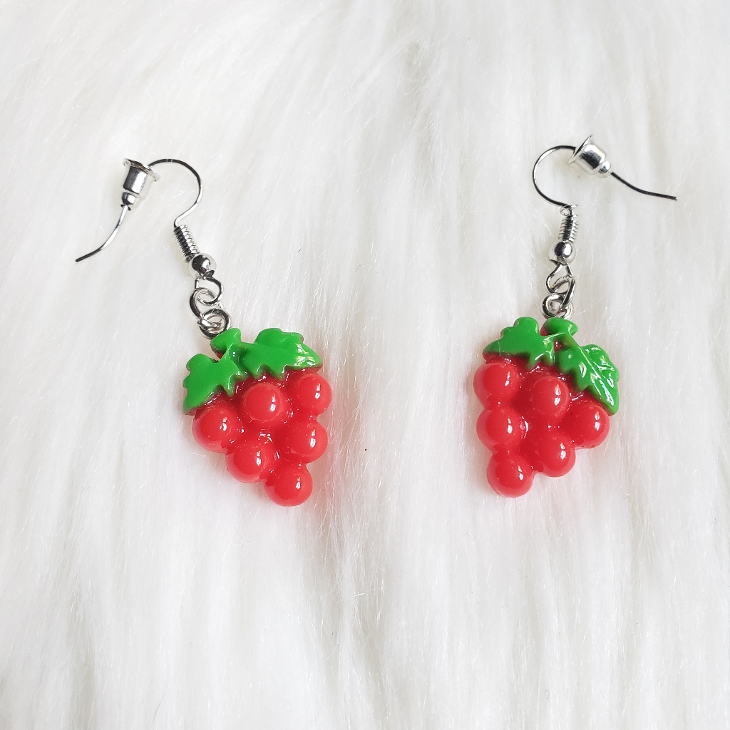 Raspberry Earrings